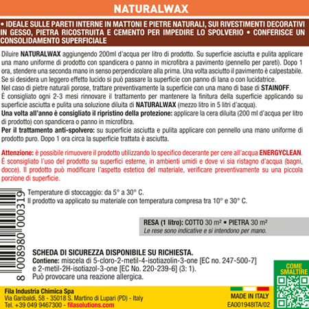 Eco-cera Liquida - Fila - Detergenti pavimenti - Prodotti chimici