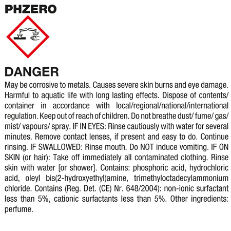 Detergente disincrostante acido forte PHzero Fila