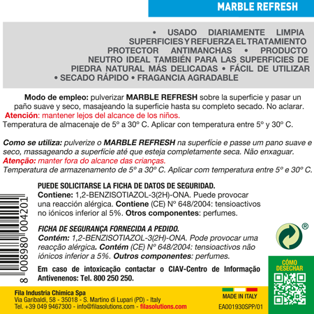 Limpiador Para Marmol Piedra Otros Fila Cleaner Paquete 2